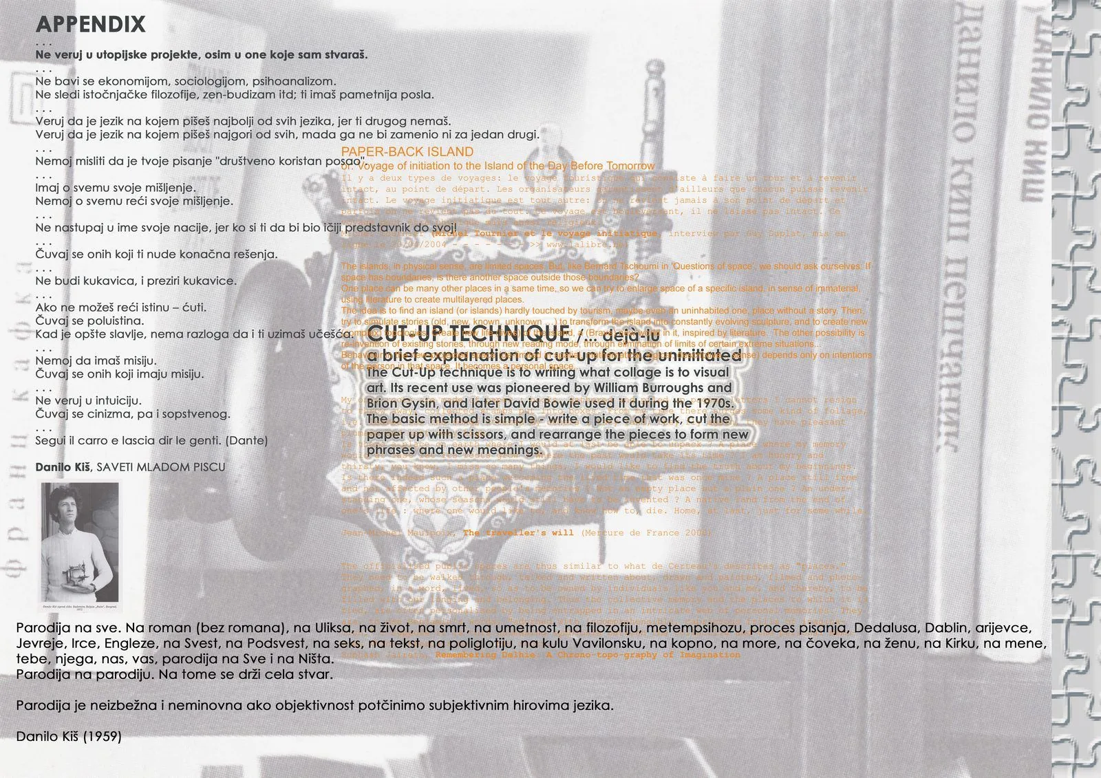 Appendix / The End — visual essay